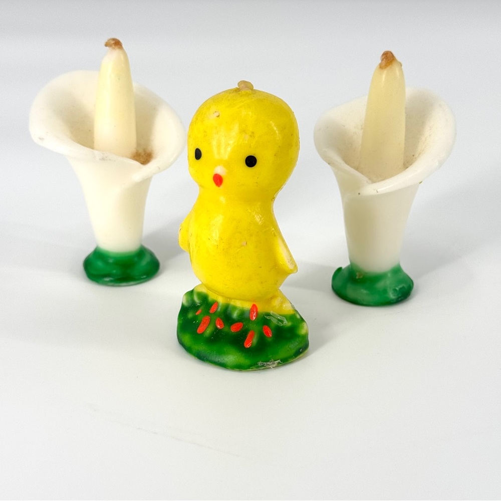 Vintage 1950 Gurley Easter Chick & Lily’s Candles